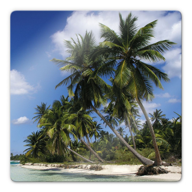 Glasbild Carribean Flair - quadratisch