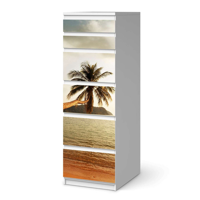 Klebefolie IKEA Malm Kommode 6 Schubladen (schmal) - Paradise- Bild 1