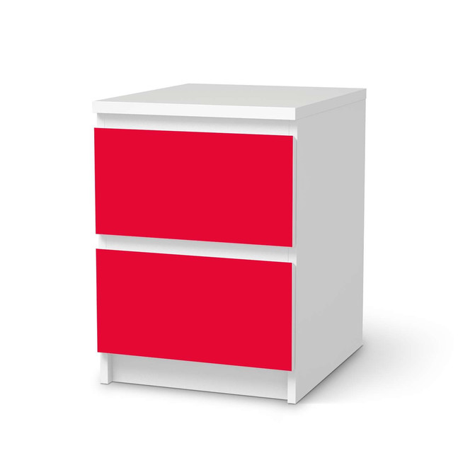 Möbelfolie IKEA Malm Kommode 2 Schubladen - Rot Light- Bild 1