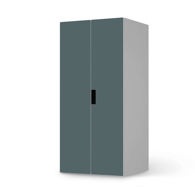 Möbelfolie IKEA Stuva / Malad Schrank - 2 grosse Türen - Blaugrau Light- Bild 1