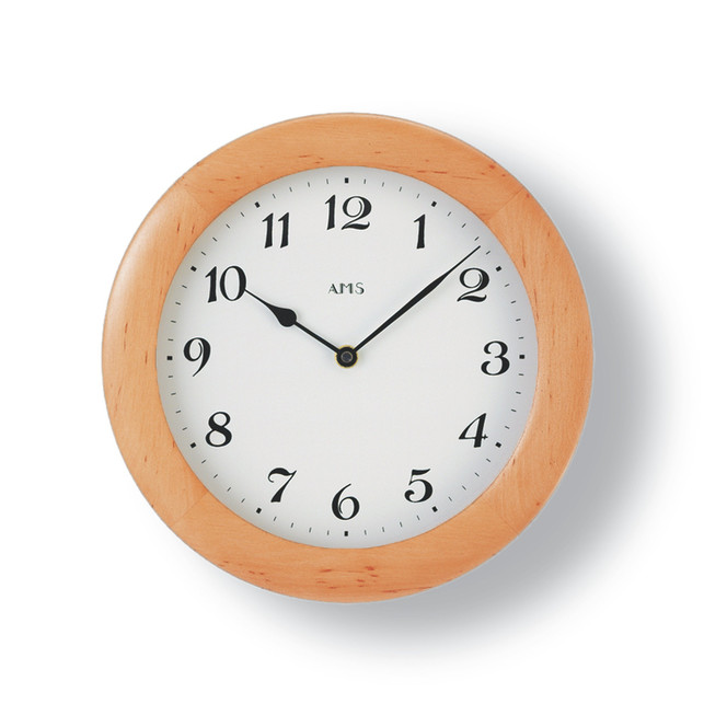 Wanduhr Erle Massivholzrahmen
