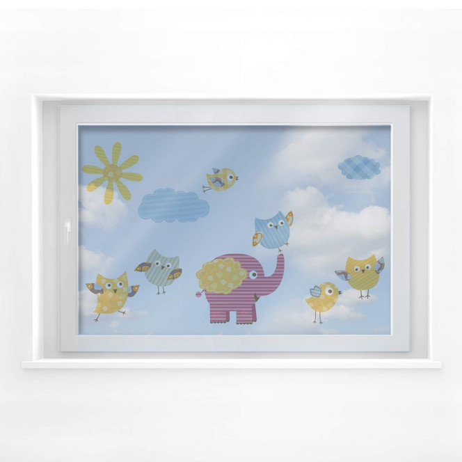 Fensterbild Lustige Tiere Set 03 (Muster)