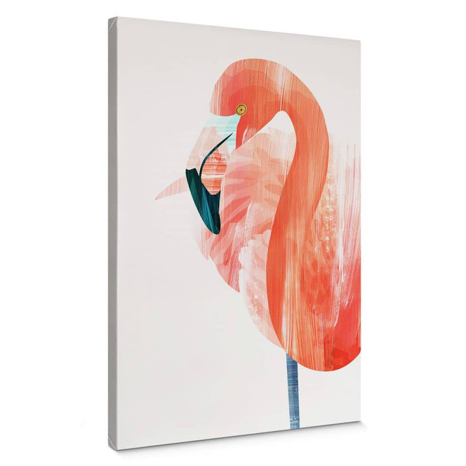 Leinwandbild Goed Blauw - Pink Flamingo