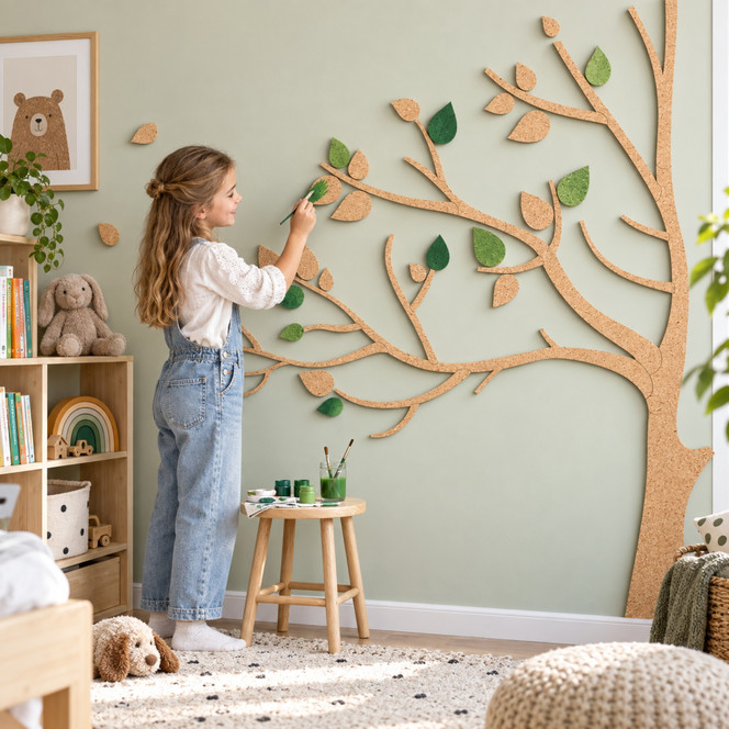 Wanddeko XXL Baum - MDF Natur