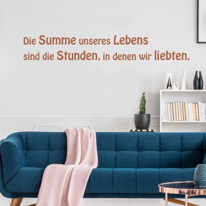Wandtattoo Die Summe unseres Lebens...