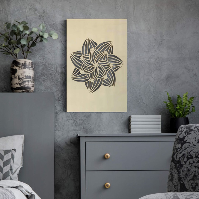 Dekobild Pappel - Mandala Blume