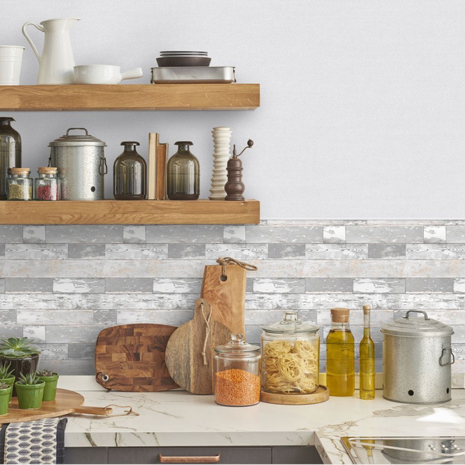 Dekofolie Scrapwood Light - Holzoptik - selbstklebend  - Bild 1