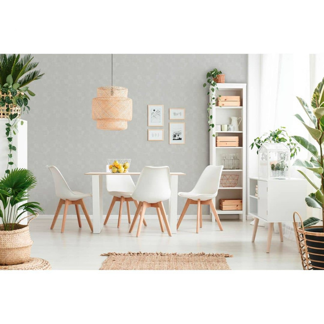 Livingwalls geometrische Tapete Titanium 3 Vliestapete grau, weiss
