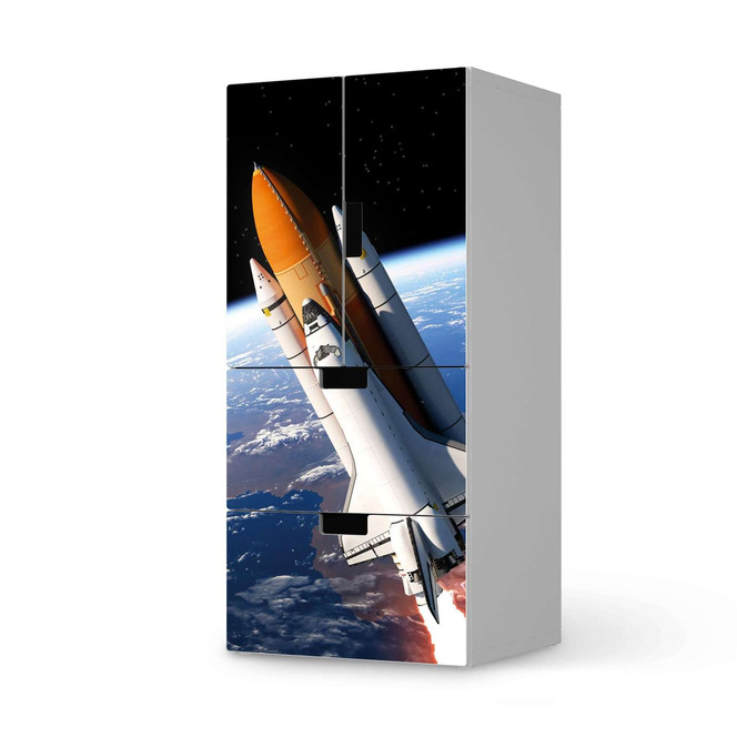 Möbelfolie IKEA Stuva / Malad - 2 Schubladen und 2 kleine Türen - Space Traveller- Bild 1