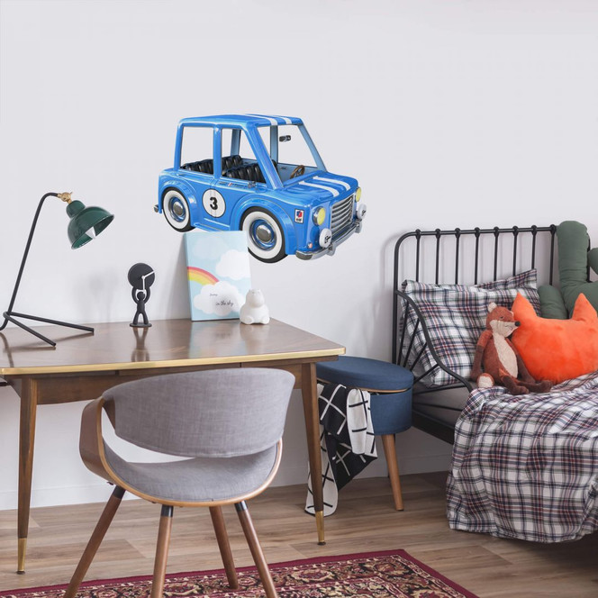 Wandtattoo Agullo - Minicar blau