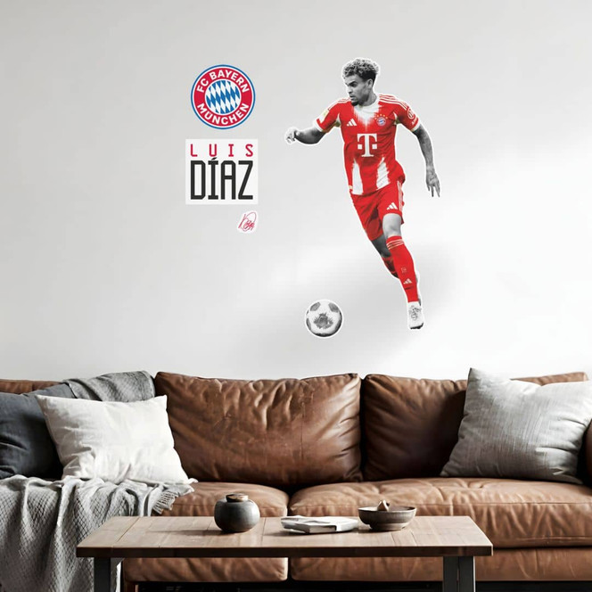 Wandtattoo FC Bayern Spieler Luis Diaz 2025/26