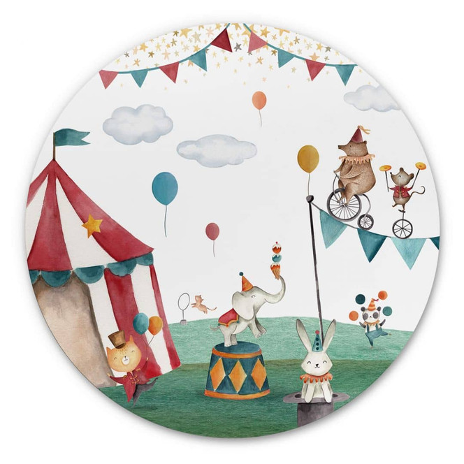Alu-Dibond Kikki Belle - Verrückter Zirkus - Rund
