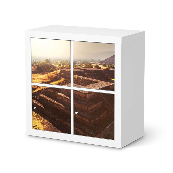 Klebefolie IKEA Kallax Regal 4 Türen - Teotihuacan- Bild 1