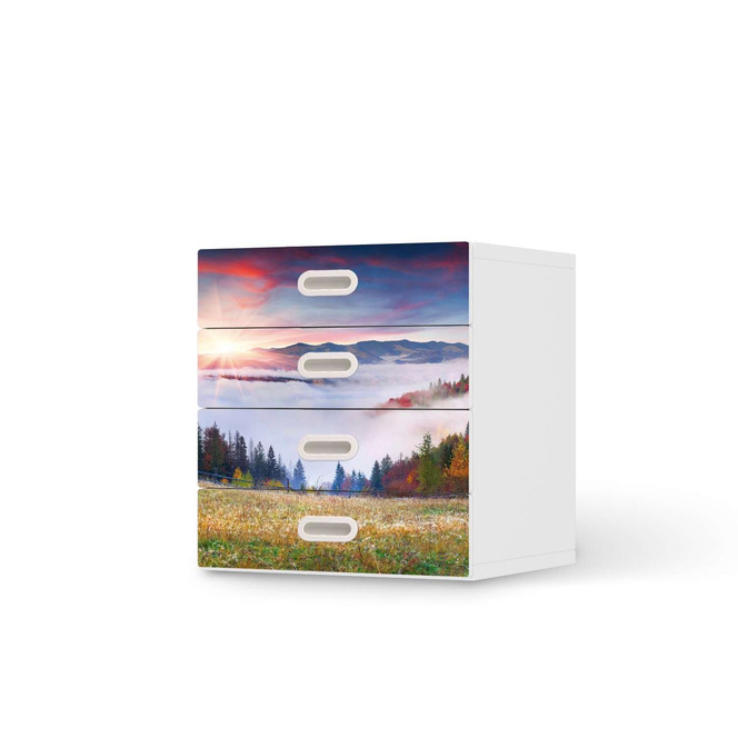 Klebefolie IKEA Stuva / Fritids Kommode - 4 Schubladen - Herbstwald- Bild 1