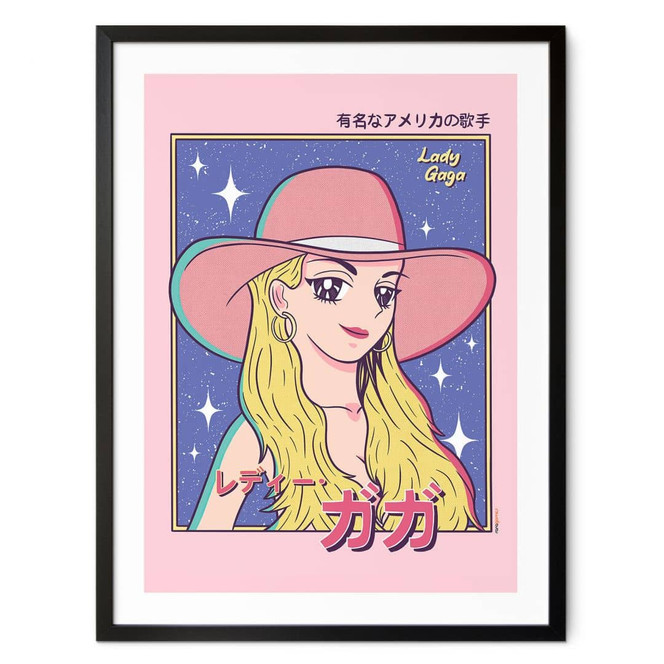 Poster Anime-Girl "Lady Gaga" - Gomes