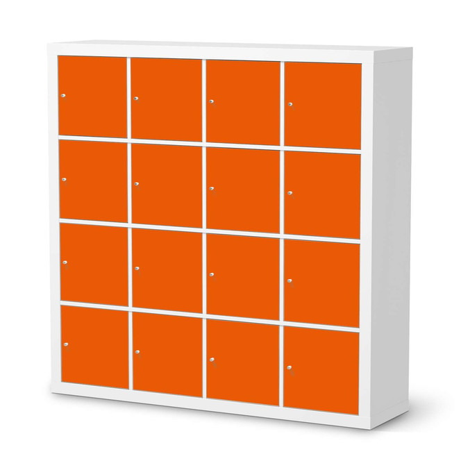 Möbelfolie IKEA Expedit Regal 16 Türen - Orange Dark- Bild 1