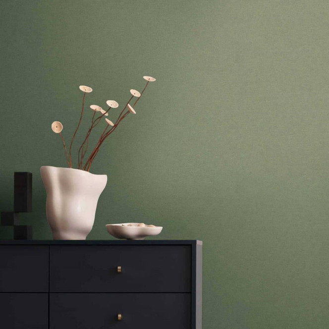 A.S. Création Vliestapete Ethnic Origin Tapete Uni grün