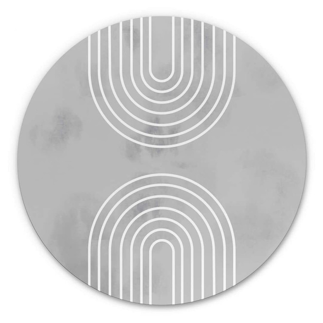 Alu-Dibond 1X Studio - Archs in Ice - Rund