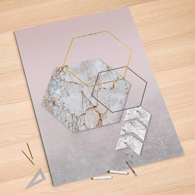 Folienbogen (100x150cm) - Hexagon- Bild 1
