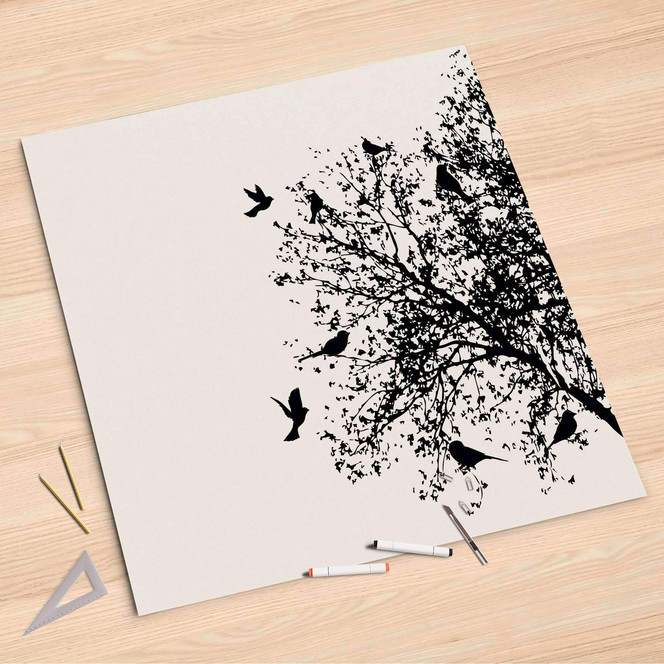 Folienbogen (90x90cm) - Tree and Birds 2- Bild 1