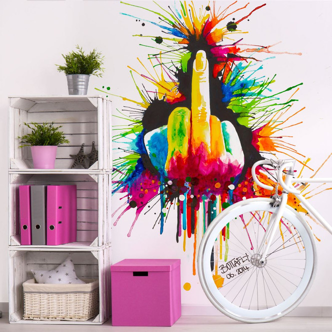 Fototapete Buttafly - Fuck the System