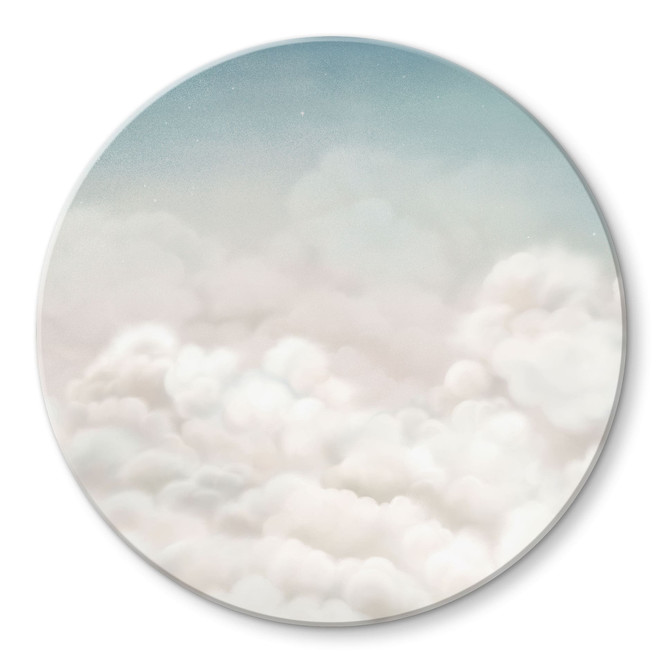 Glasbild Ruhige Wolken - Oliver Robins - Rund