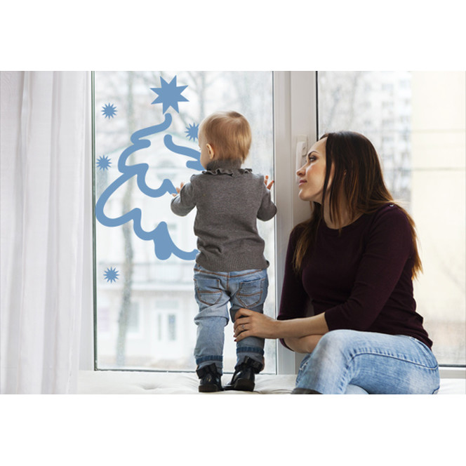 Glasdekor Weihnachtswinterbaum - Bild 1