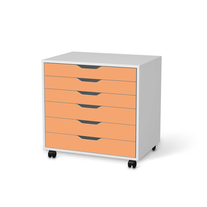 Möbelfolie IKEA Alex Rollcontainer 6 Schubladen - Orange Light- Bild 1