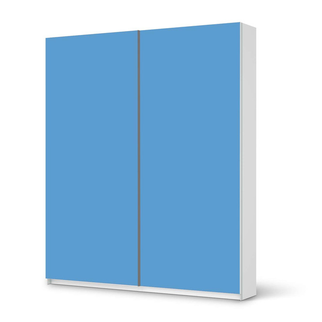 Möbelfolie IKEA Pax Schrank 236cm Höhe - Schiebetür - Blau Light- Bild 1