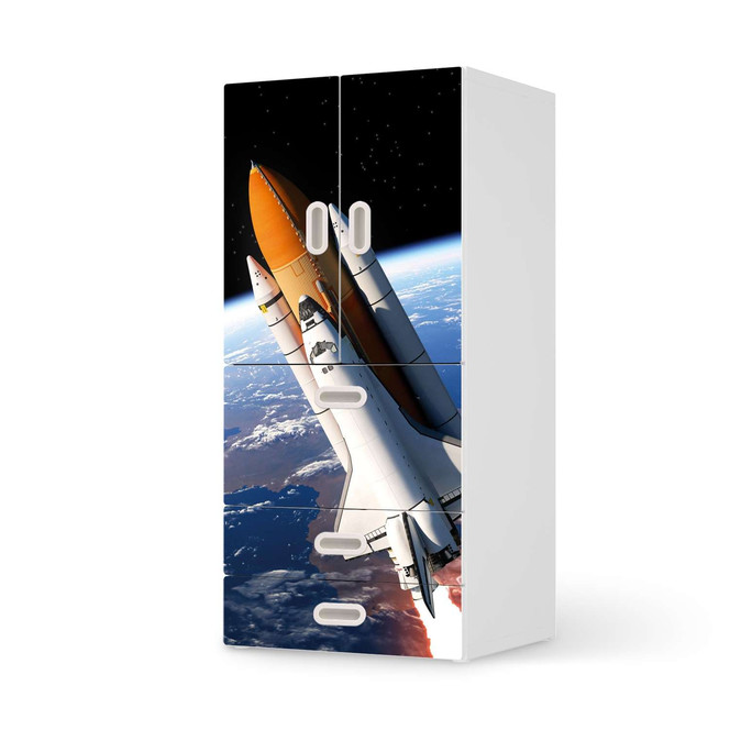 Möbelfolie IKEA Stuva / Fritids - 3 Schubladen und 2 kleinen Türen - Space Traveller- Bild 1