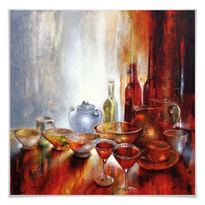 Poster Schmucker - Stillleben mit Teekanne