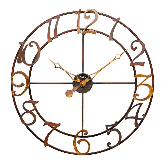 Wanduhr Metallgehäuse arabisch