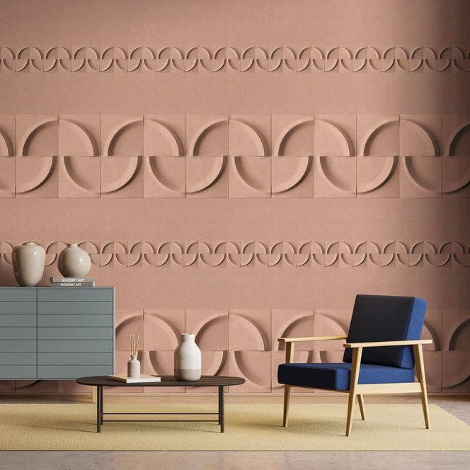 Bordüre in Braun, Grafisch für Wohnzimmer, Schlafzimmer 5.00 x 0.177 m