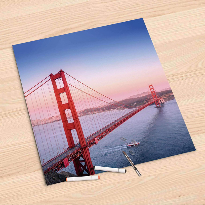 Folienbogen (60x60cm) - Golden Gate- Bild 1