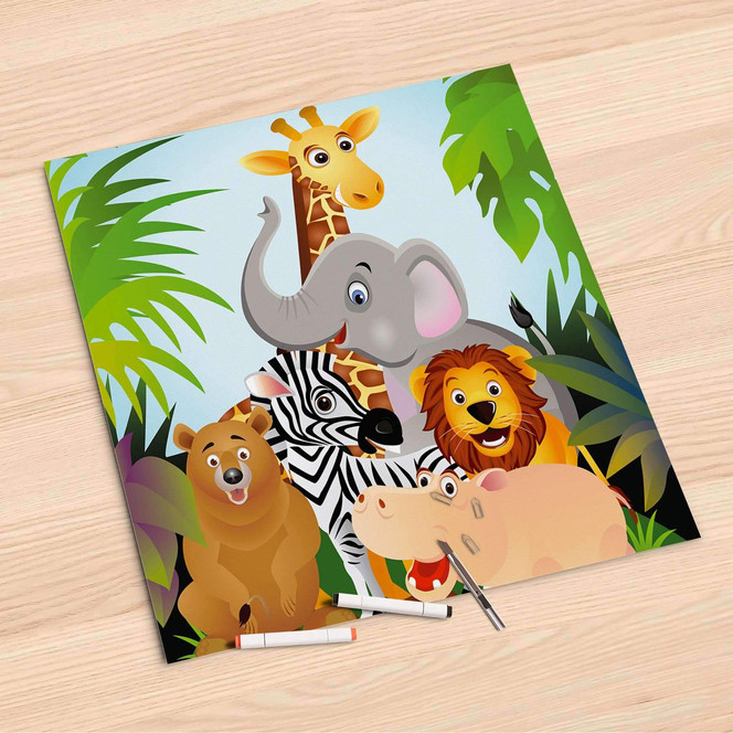 Folienbogen (60x60cm) - Wild Animals- Bild 1