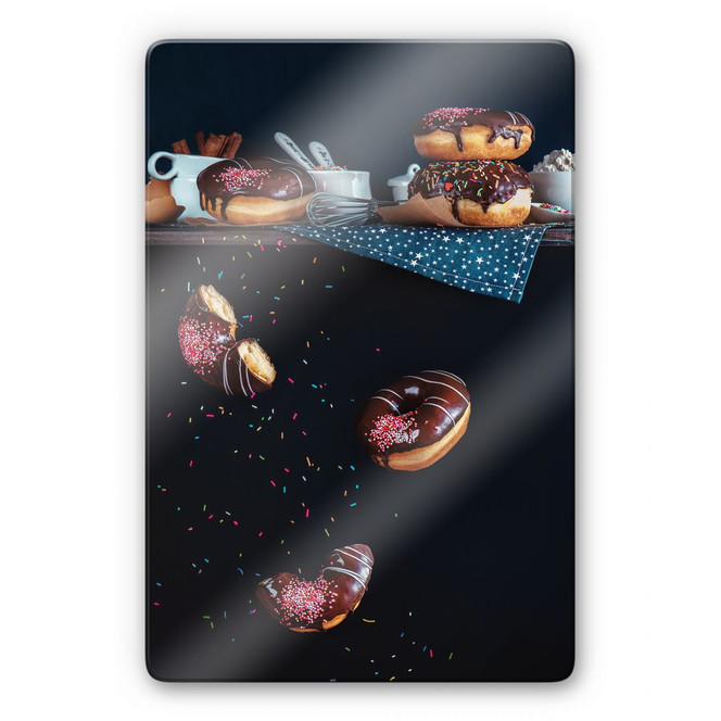 Glasbild Belenko - Donuts from the top