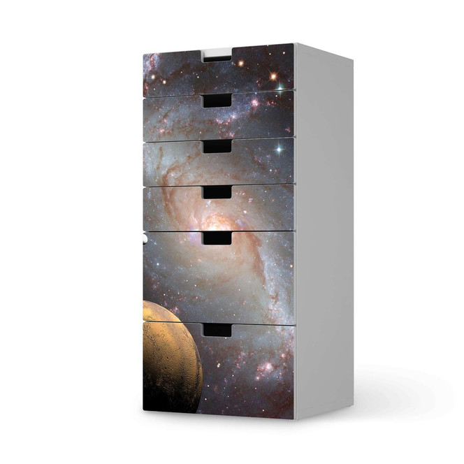 Klebefolie IKEA Stuva / Malad Kommode - 6 Schubladen - Milky Way- Bild 1