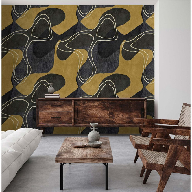 Livingwalls Fototapete Walls by Patel 3 Terra 2 gelb, grau, schwarz - Bild 1