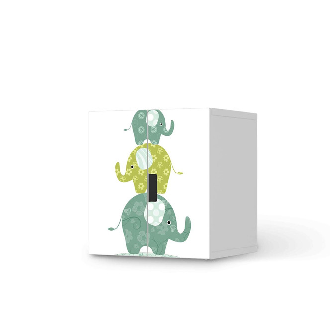 Möbelfolie IKEA Stuva / Malad Schrank - 2 kleine Türen - Elephants- Bild 1