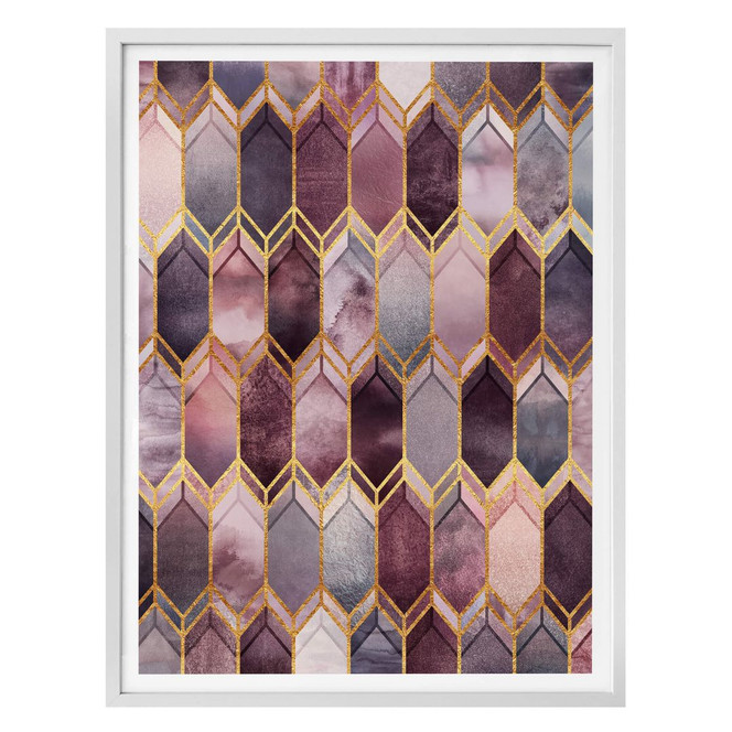 Poster Fredriksson - Glasmalerei: Rosé und Gold