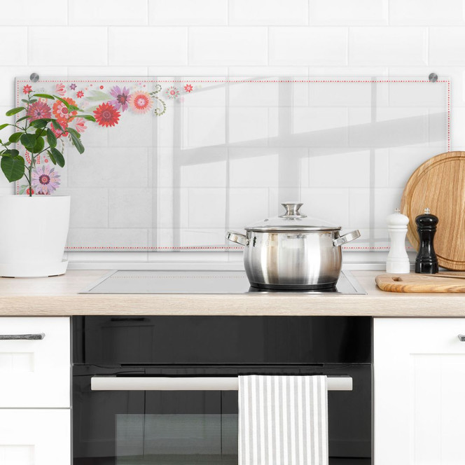 Spritzschutz transparent - Panorama - Blütentraum