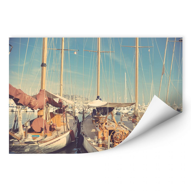 Wallprint Segelschiffe im Hafen