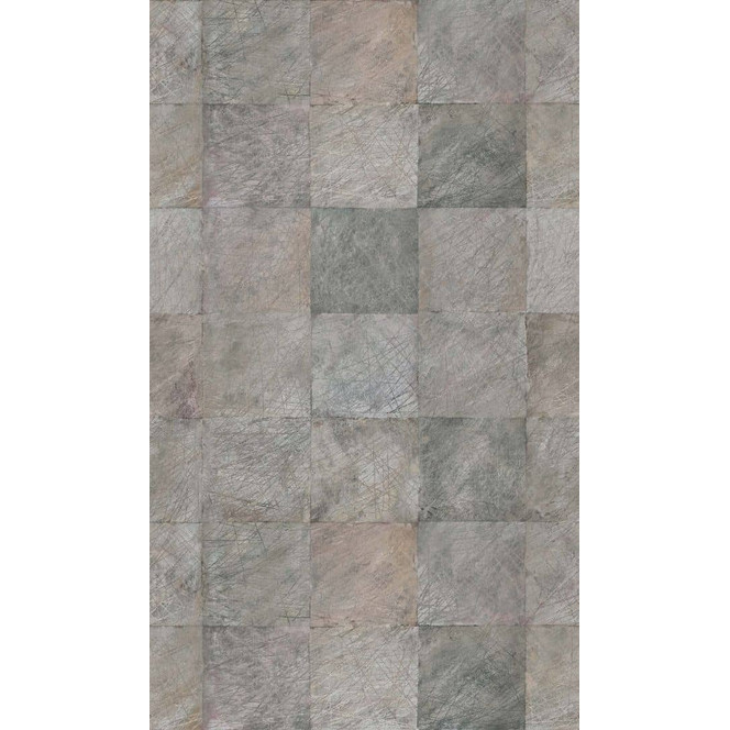 Fototapete Motivtapete Beton Fliesen Patchwork in Grau Beige Modern 2.7 x 1.59 m