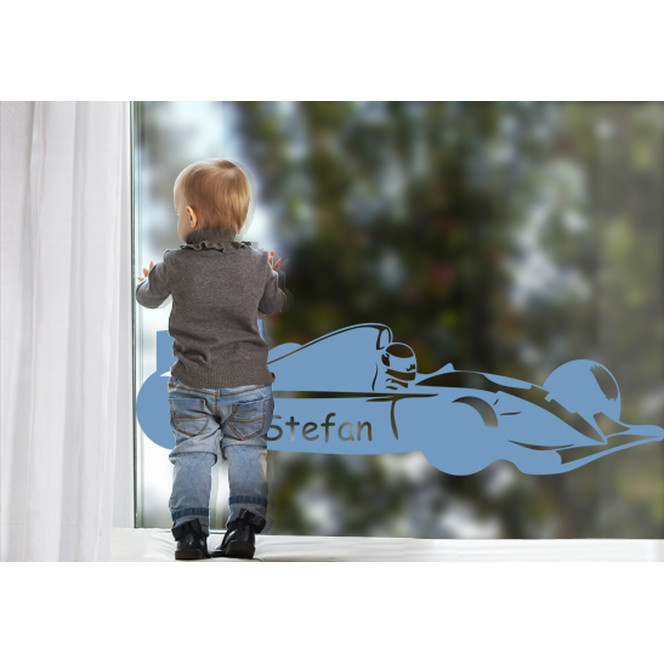 Glasdekor Wunschtext Rennfahrer - Bild 1