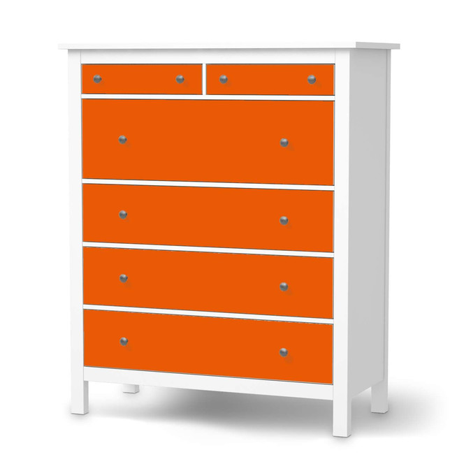 Klebefolie IKEA Hemnes Kommode 6 Schubladen - Orange Dark- Bild 1
