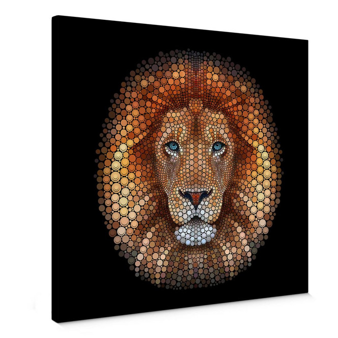 Leinwandbild Ben Heine - Circlism: Löwe