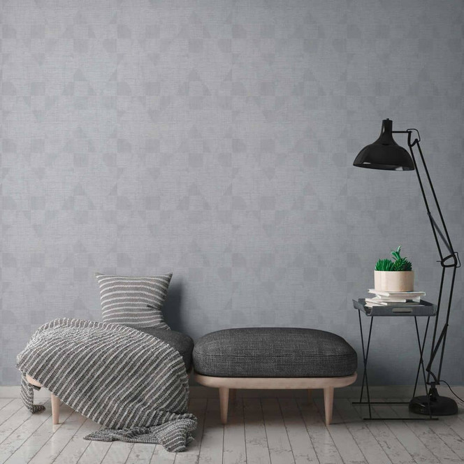 Livingwalls geometrische Tapete Titanium 3 Vliestapete silber, grau