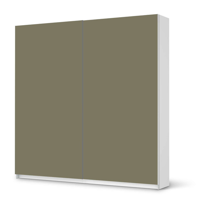 Möbel Klebefolie IKEA Pax Schrank 201cm Höhe - Schiebetür - Braungrau Light- Bild 1