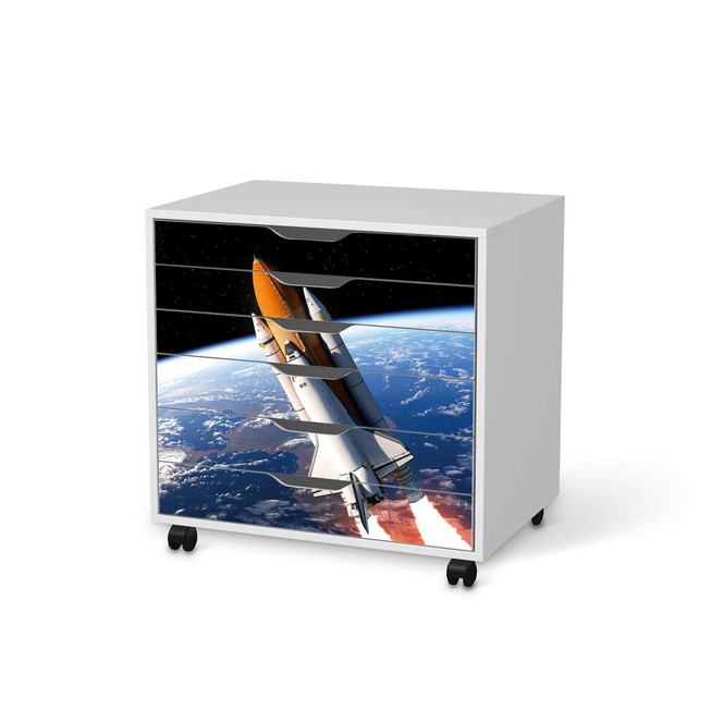 Möbelfolie IKEA Alex Rollcontainer 6 Schubladen - Space Traveller- Bild 1