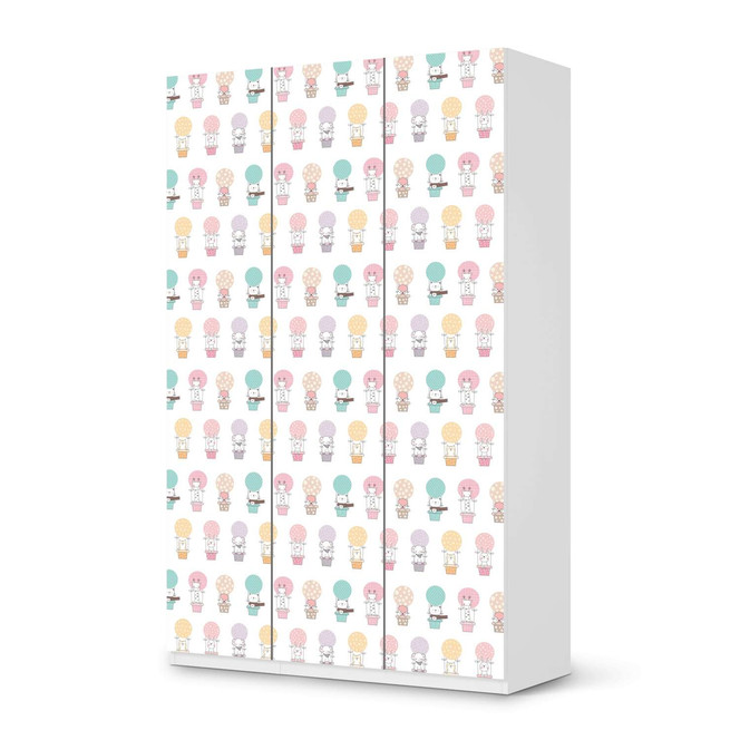 Möbelfolie IKEA Pax Schrank 236cm Höhe - 3 Türen - Flying Animals- Bild 1